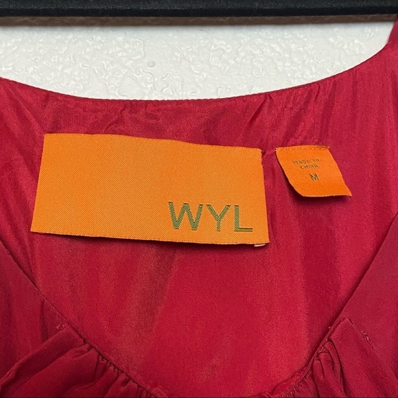 WYL Red 100% Silk Spaghetti Strap Short Dress M - Picture 4 of 5